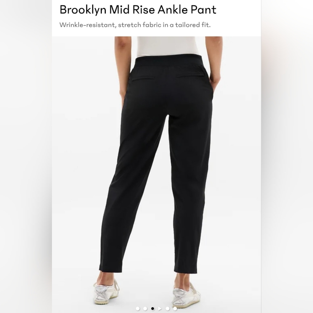 Athleta | Brooklyn Mid Rise Ankle Pant | Black | 12 - Picture 2 of 6